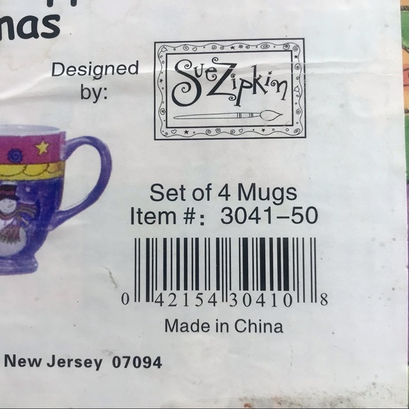 SANGO Sweet Shoppe Christmas by Sue Zipkin Snowman Box of 3 Mugs #3041-50 - Picture 8 of 9